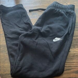 Nike Kids Black Joggers with White Logo